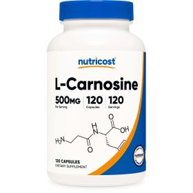 Nutricost L-Carnosine Supplement 500mg, 120 Capsules - Gluten Free, Non-GMO