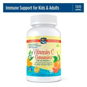 Nordic Naturals Vitamin C Gummies, 250 Mg, Tart Tangerine Flavor, 120 Ct