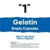 Nutricost Empty Capsules Gelatin Size 1 - 1000 Clear Empty '1' Gel Capsules - Kosher, Non-GMO, Soy Free, Gluten Free